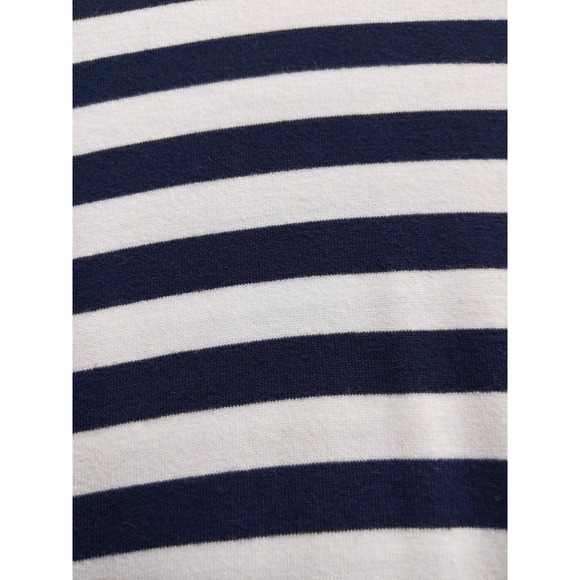 J.Jill Wearever Collection Navy White Striped 3/4 Sleeve Tunic Top Size L - Picture 6 of 10